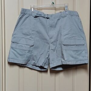 Men’s Columbia  PFG Shorts Fishing Gray Cargo Utility Shorts Lots Of Pockets XL